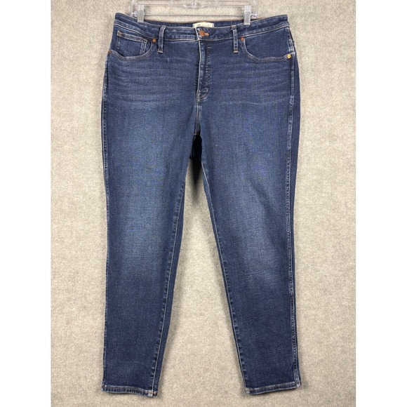Madewell Denim - Madewell Curvy High-Rise Skinny Jeans Dark Wash Denim 33 Blue DM7456